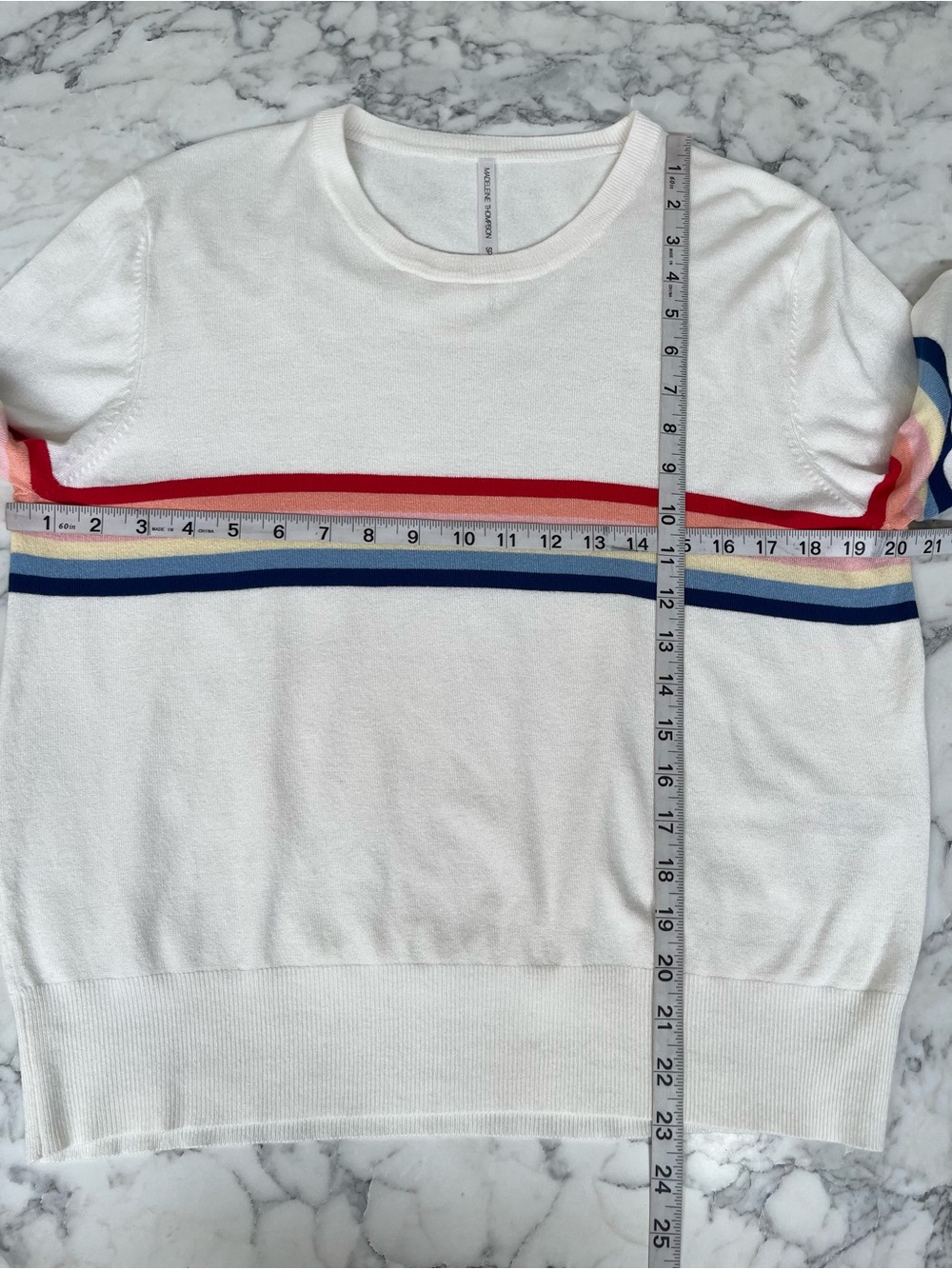 Spiritual Gangster x Madeleine Thompson Rainbow Sweater Large - Picture 7 of 13
